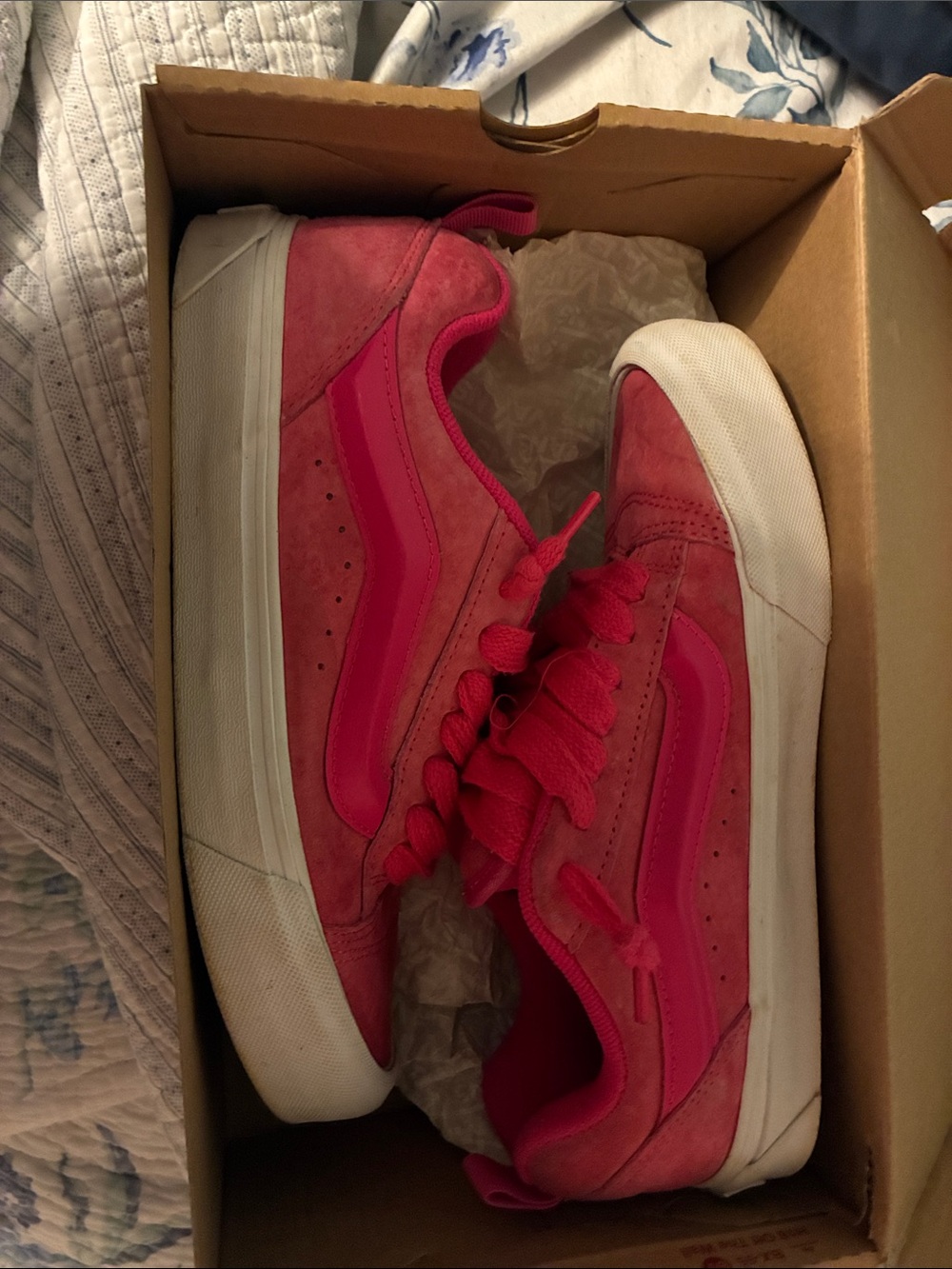 Vans Women's Hot Pink Suede Old Skool Sneakers